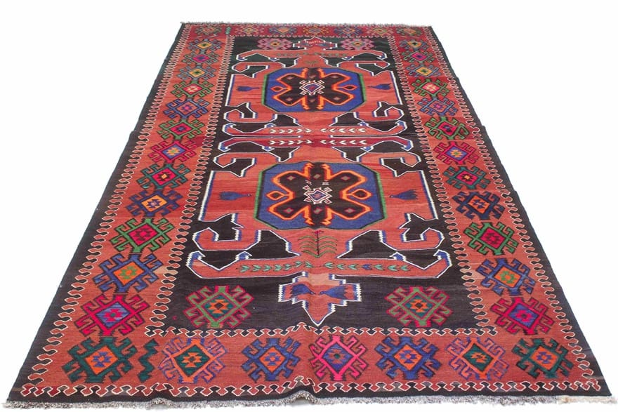Kelim Perserteppich 360 × 188 cm aus Wolle, handgewebt