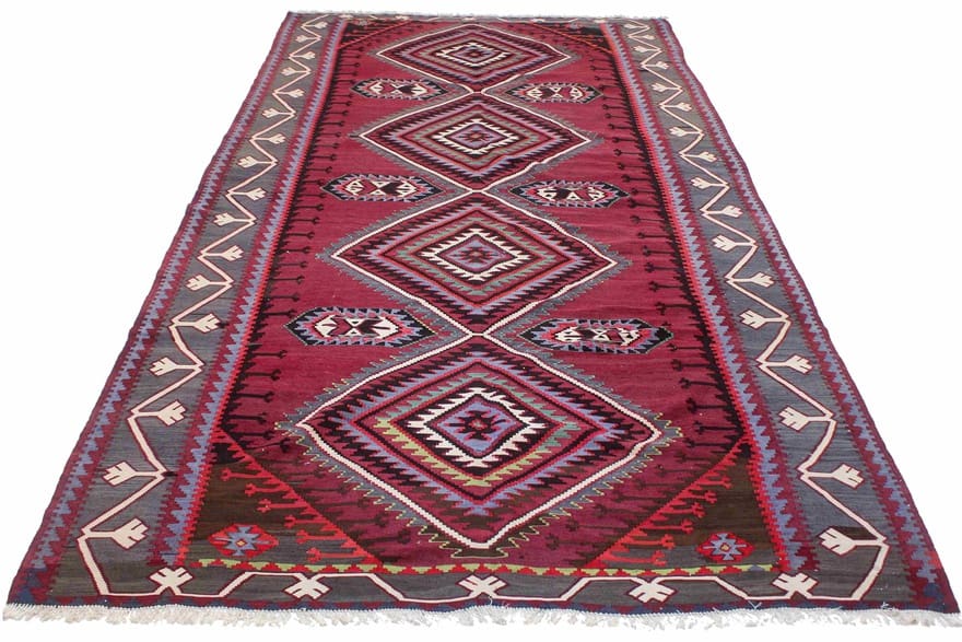kelim-gaschgai-teppich-348x197-cm-handgewebt-orientteppich-2 Kelim Perserteppich 346 × 196 cm aus Wolle, handgewebt
