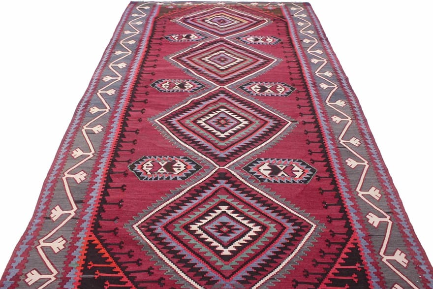 kelim-gaschgai-teppich-348x197-cm-handgewebt-orientteppich-4 Kelim Perserteppich 346 × 196 cm aus Wolle, handgewebt
