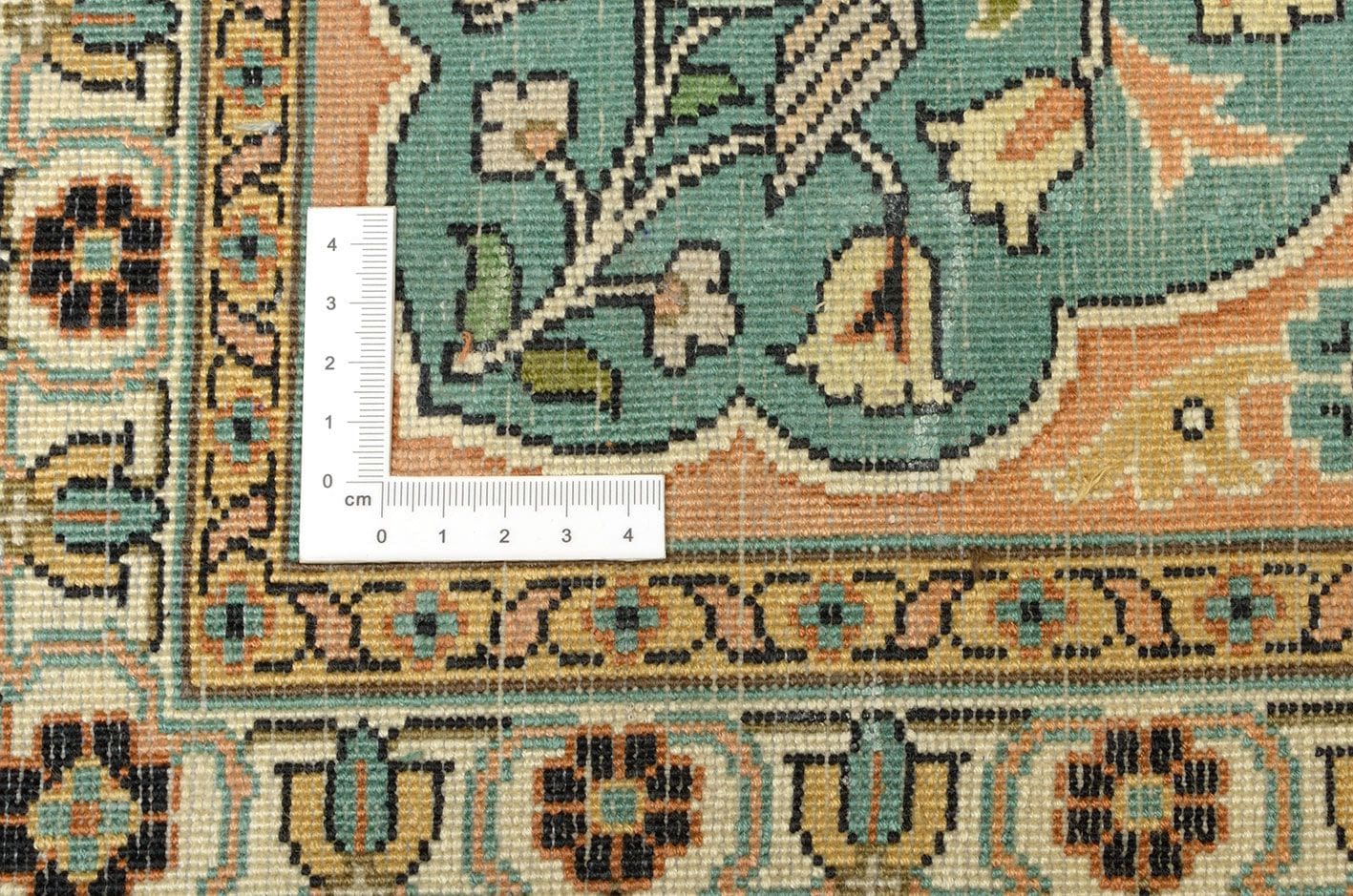 Handgeknüpfter Kashmir Orientteppich, 247 × 334 cm, Wolle & Seide