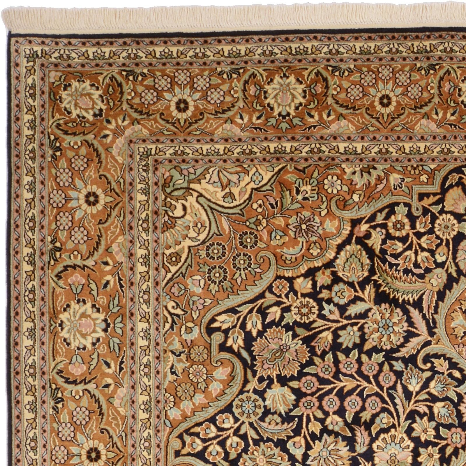 kashmirseide-teppich-191-x-286cm-edles-persisches-muster-handgeknupft-5 Handgeknüpfter Kashmir Orientteppich 191 × 286 cm
