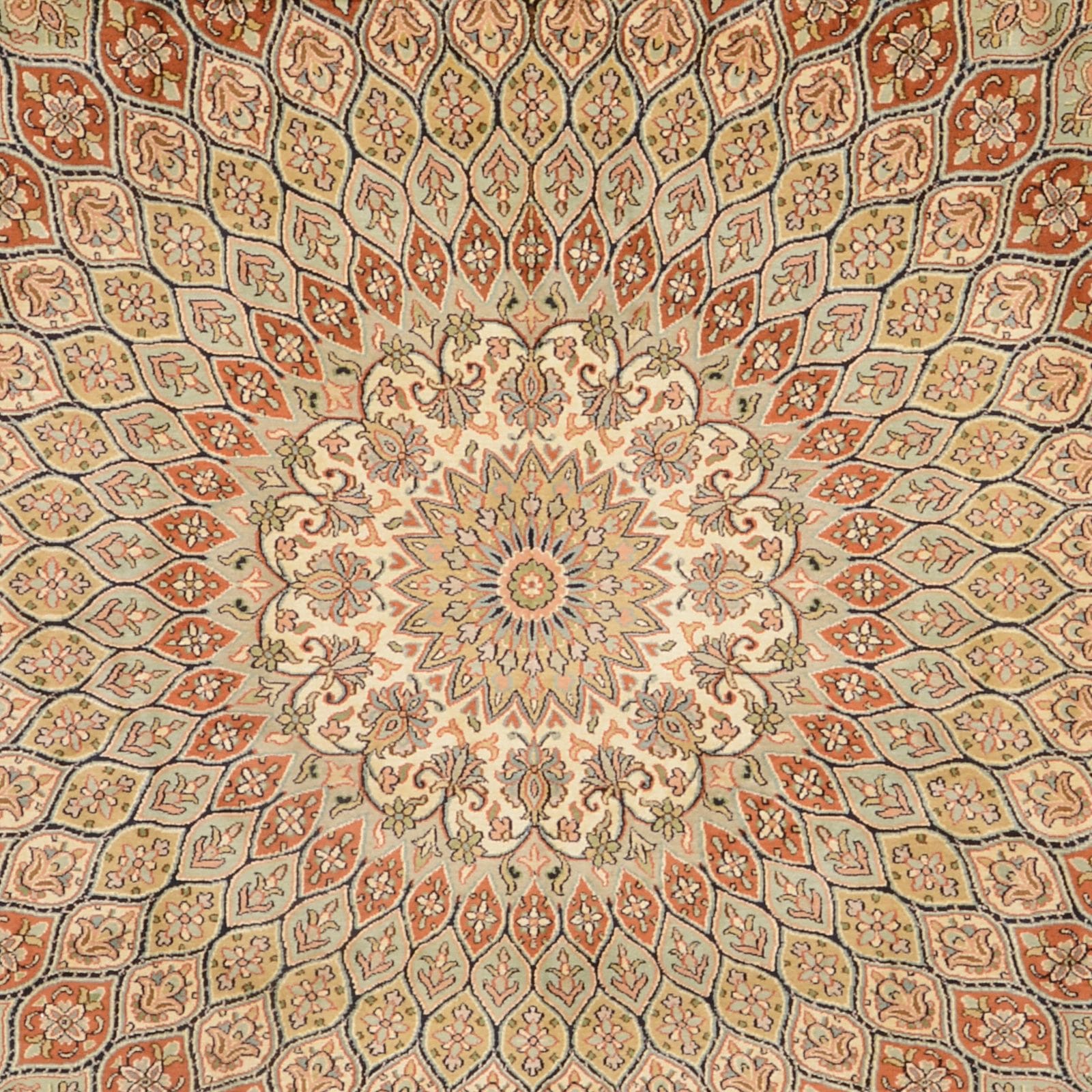 Kashmir Orientteppich 184 × 284 cm aus Wolle & Seide, handgeknüpft
