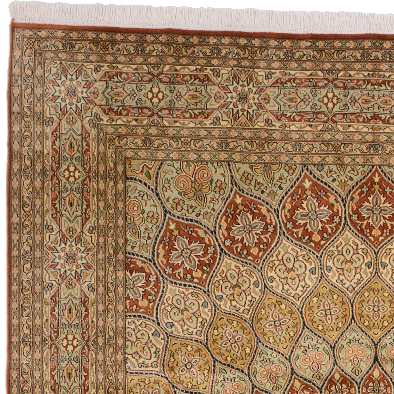Kashmir Orientteppich 184 × 284 cm aus Wolle & Seide, handgeknüpft