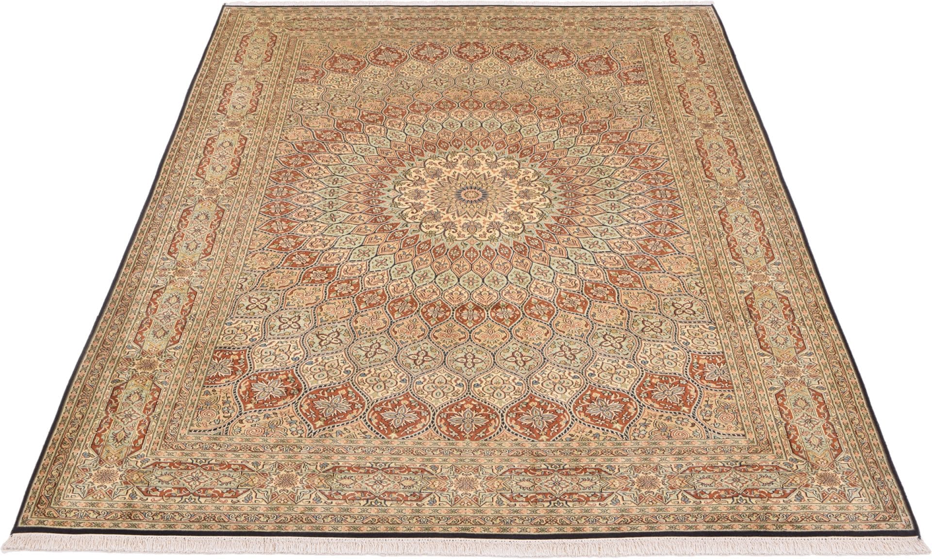 Handgeknüpfter Kashmir Orientteppich 193 × 285 cm