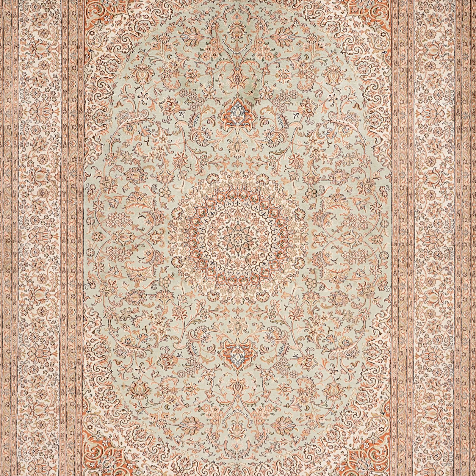 Kashmir Orientteppich 180 × 250 cm aus Wolle & Seide, handgeknüpft