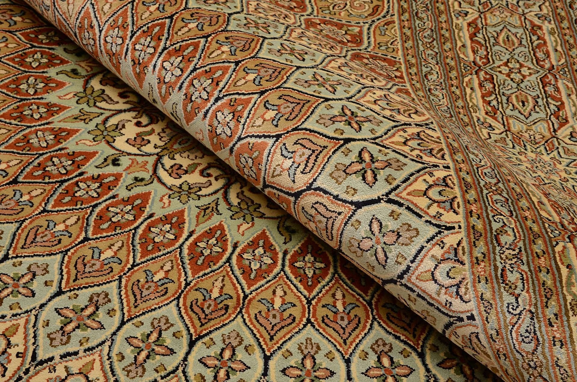 Handgeknüpfter Kashmir Orientteppich 157 × 217 cm