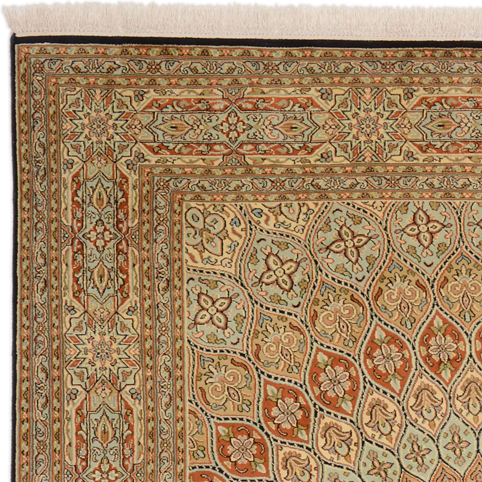 Handgeknüpfter Kashmir Orientteppich 157 × 217 cm