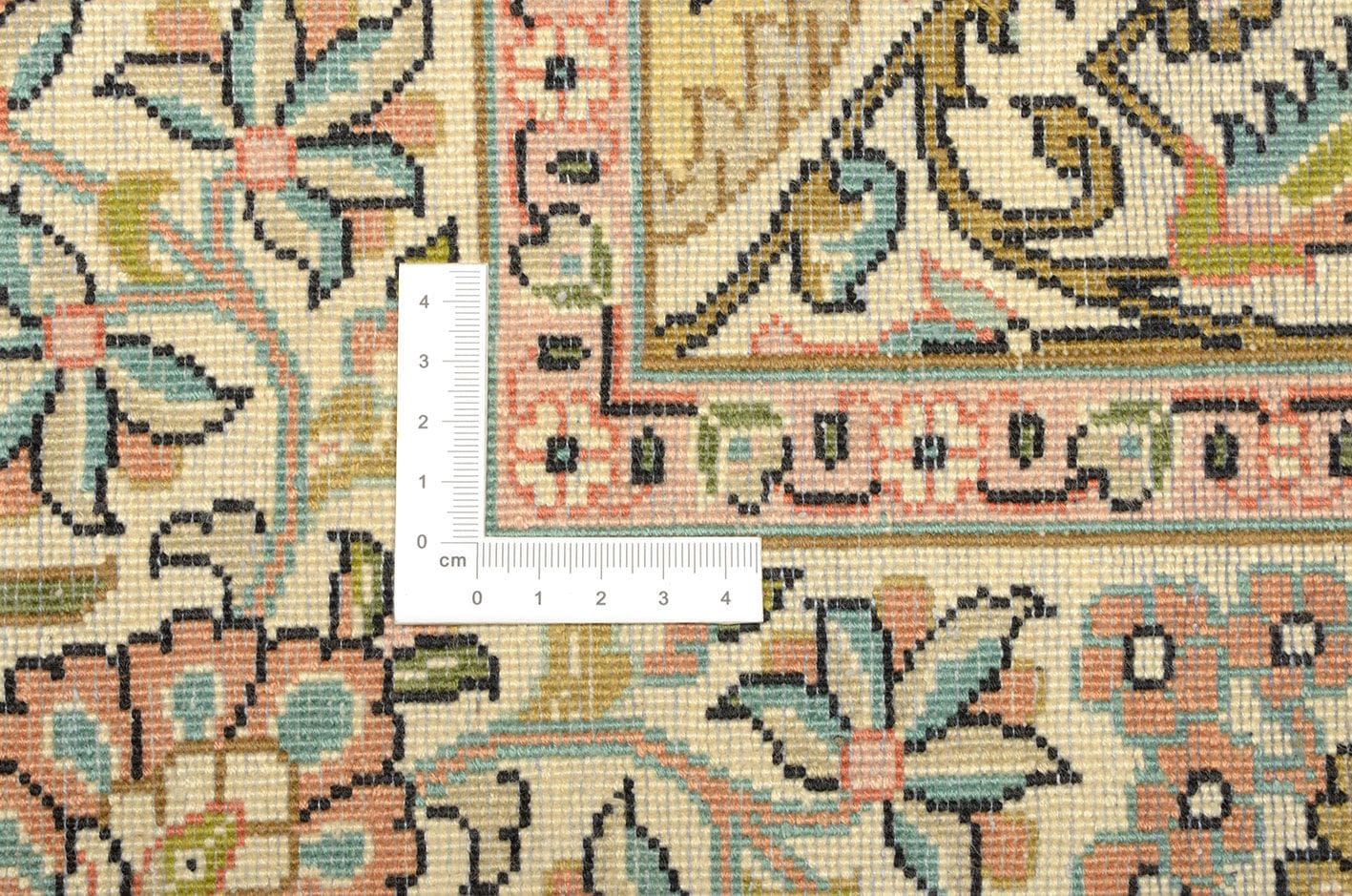 kashmirseide-teppich-128-x-183cm-edles-pastell-handgeknupft-2 Kashmir Orientteppich 128 × 183 cm aus Wolle & Seide, handgeknüpft