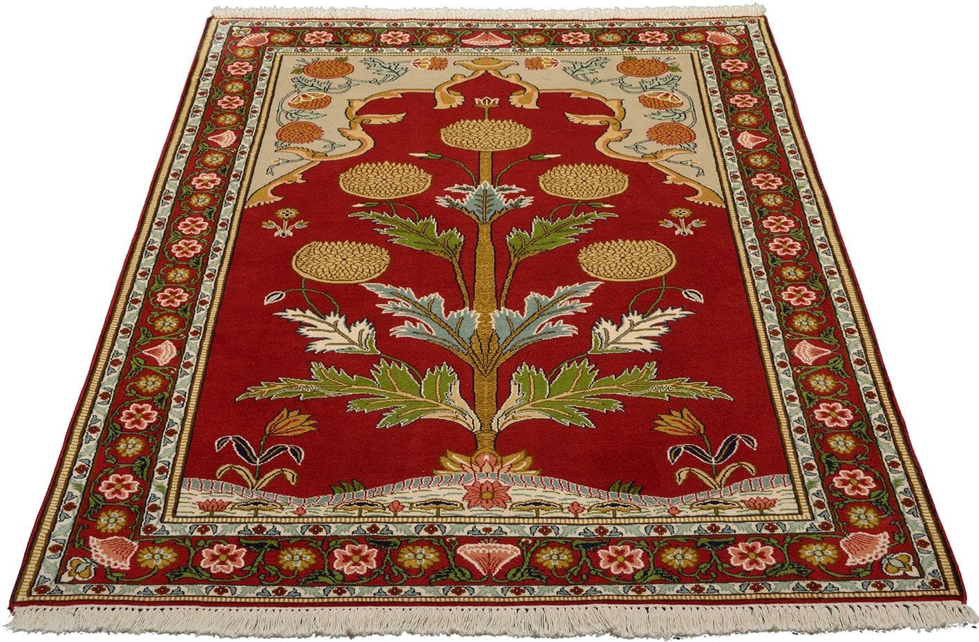 Kashmir Orientteppich aus Indien, 128 × 190 cm