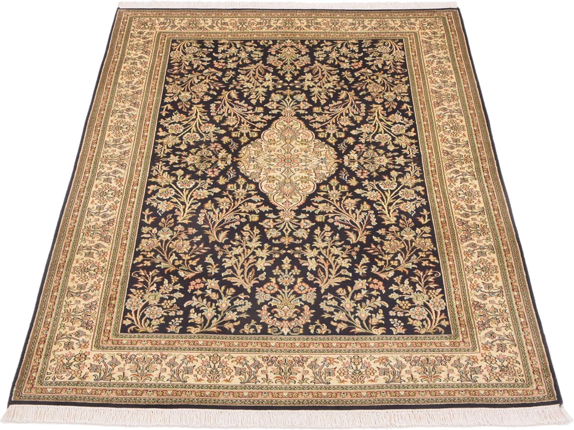Handgeknüpfter Kashmir Orientteppich 125 × 186 cm