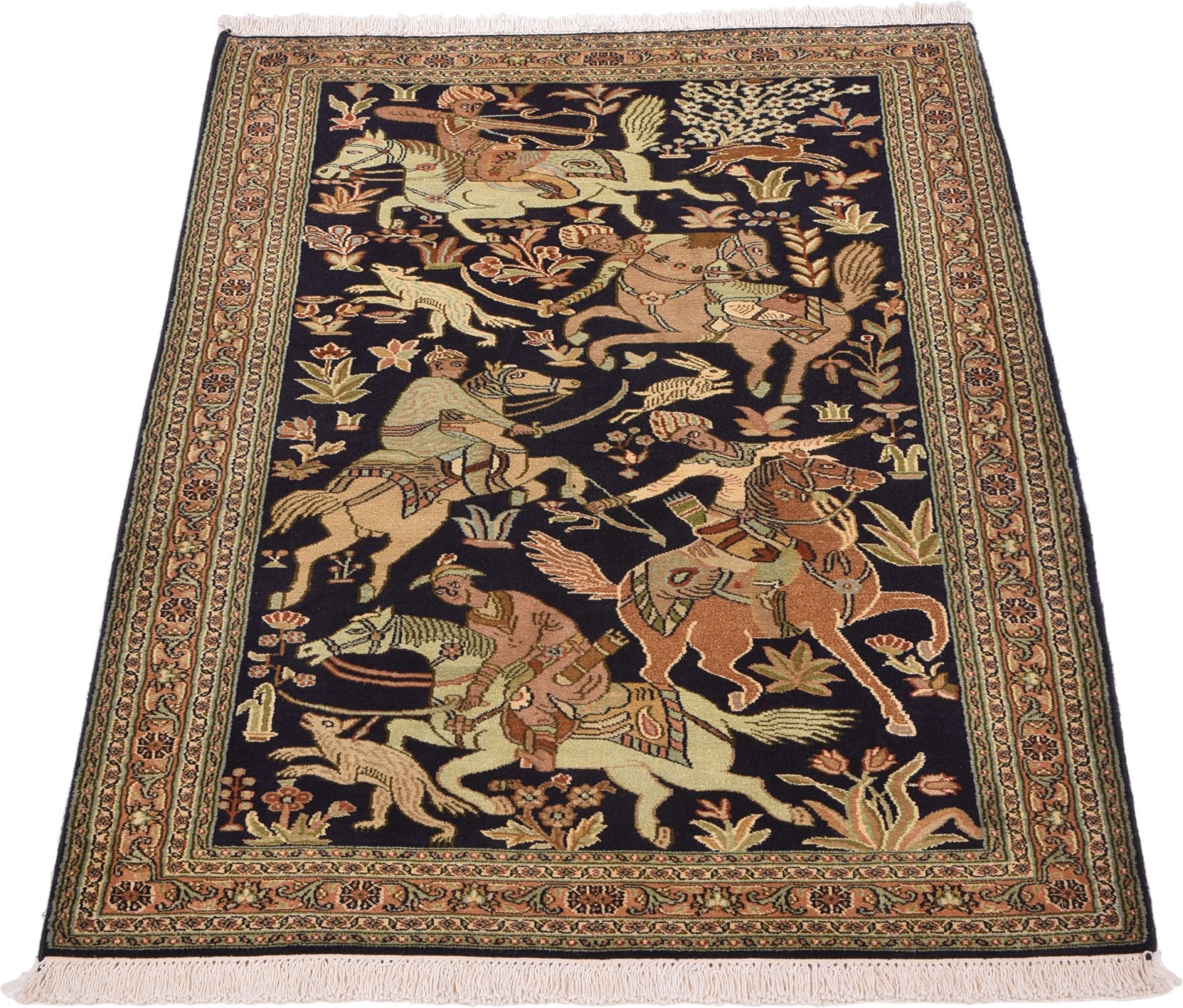 Kashmir Orientteppich aus Indien, 85 × 141 cm