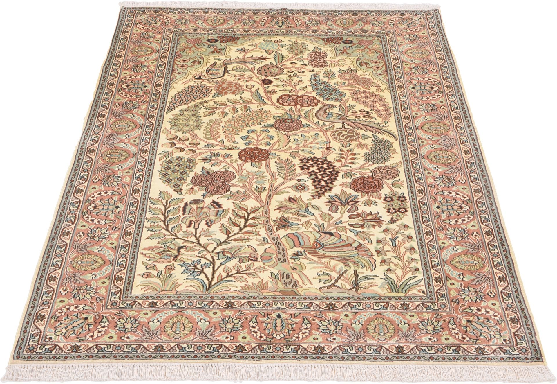 Kashmir Orientteppich aus Indien, 128 × 189 cm