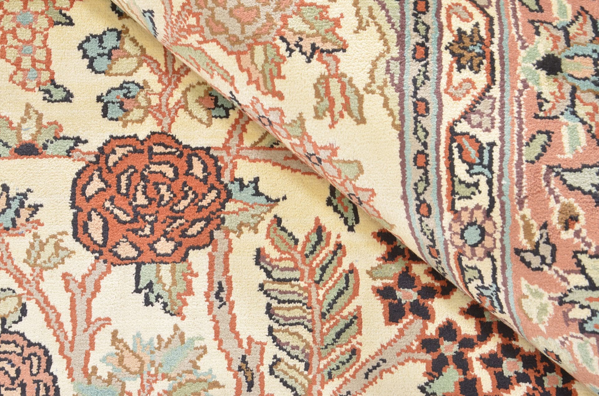 Kashmir Orientteppich aus Indien, 128 × 189 cm