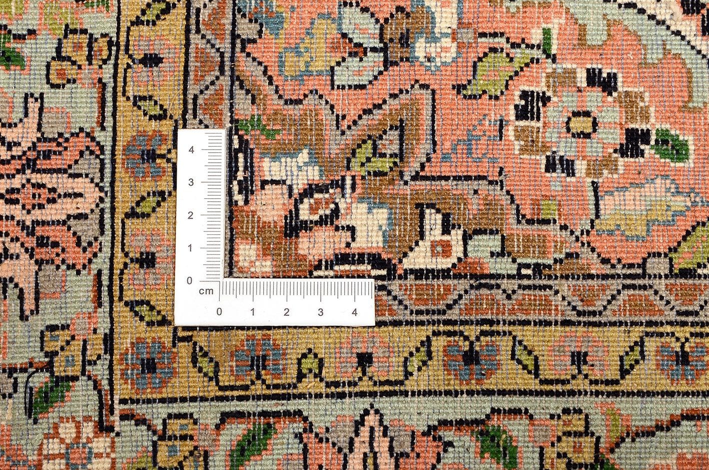 kashmirseide-teppich-84-x-337cm-edles-persisches-muster-handgeknupft-2 Kashmir Orientteppich aus Indien, 84 × 337 cm