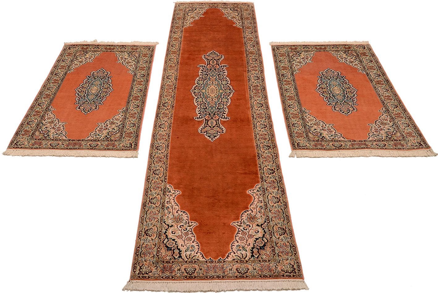 Kashmir Orientteppich aus Indien, 72 × 330 cm