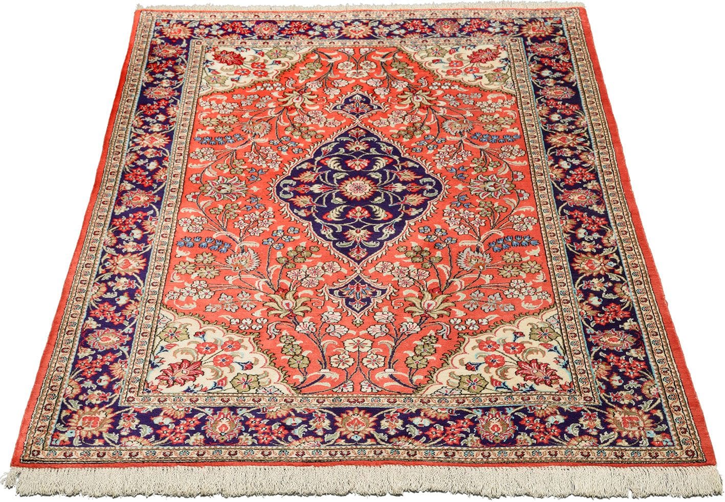 Ghom Perserteppich aus Iran, 103 × 153 cm