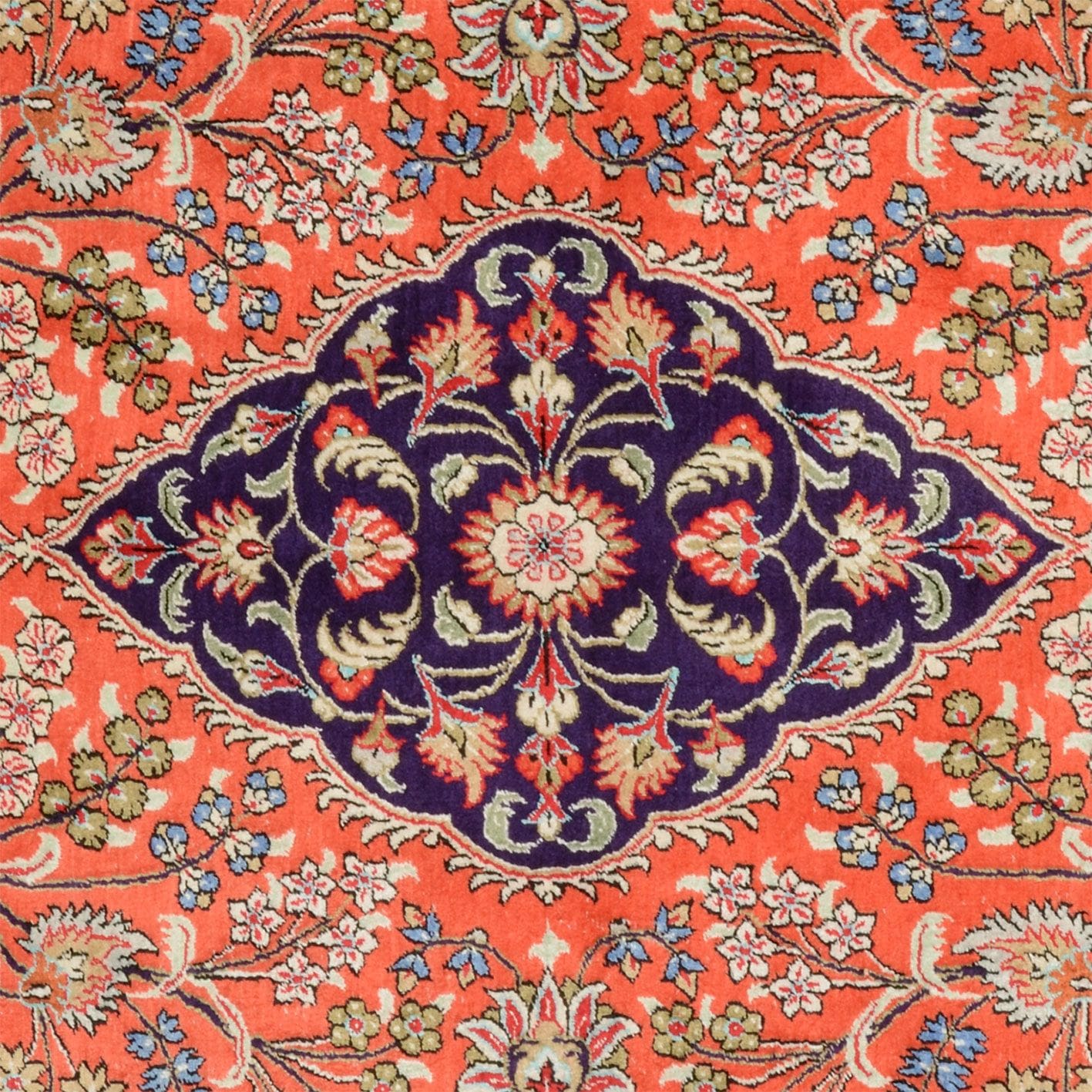 Ghom Perserteppich aus Iran, 103 × 153 cm