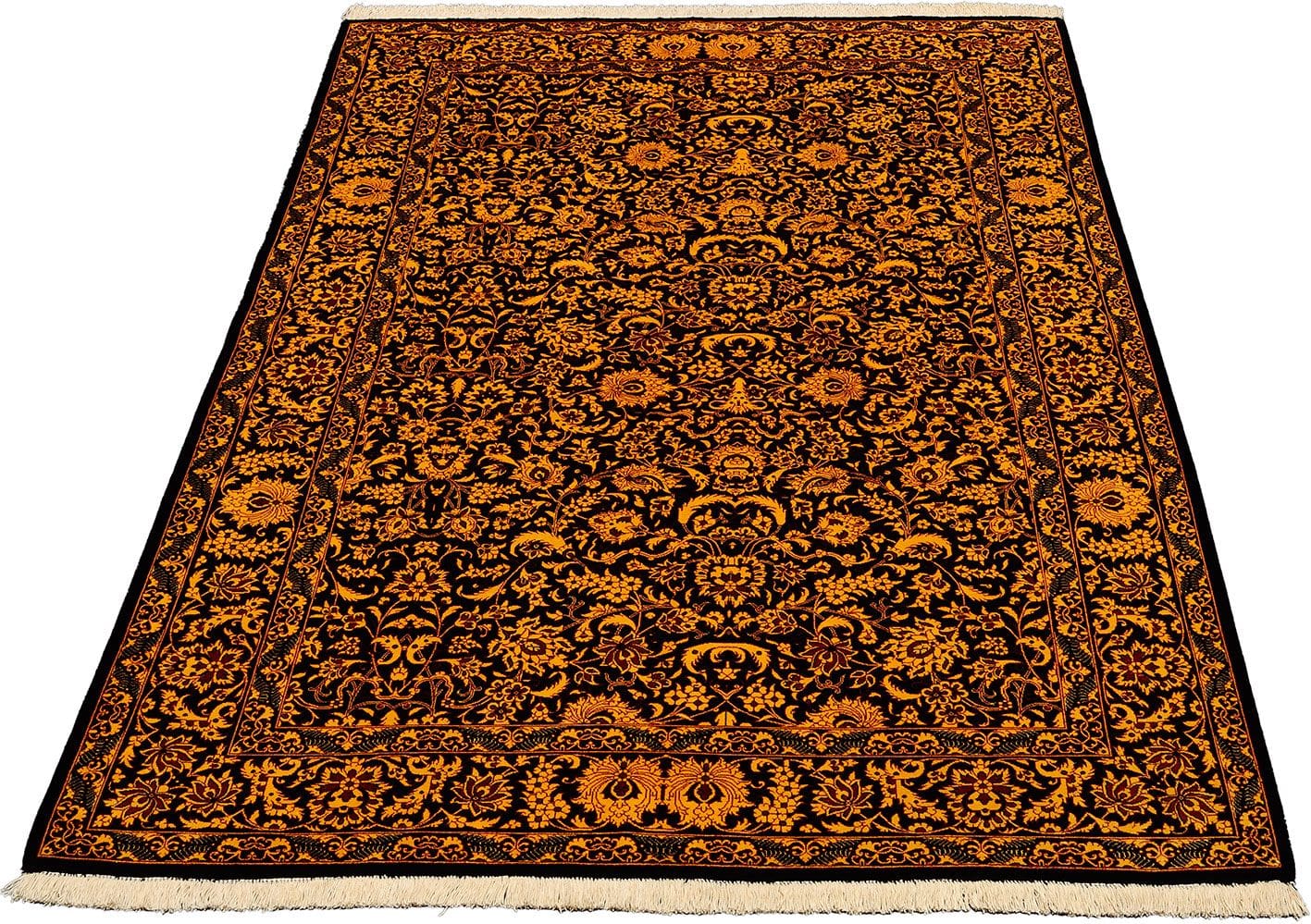 Handgeknüpfter Ghom Perserteppich 132 × 204 cm