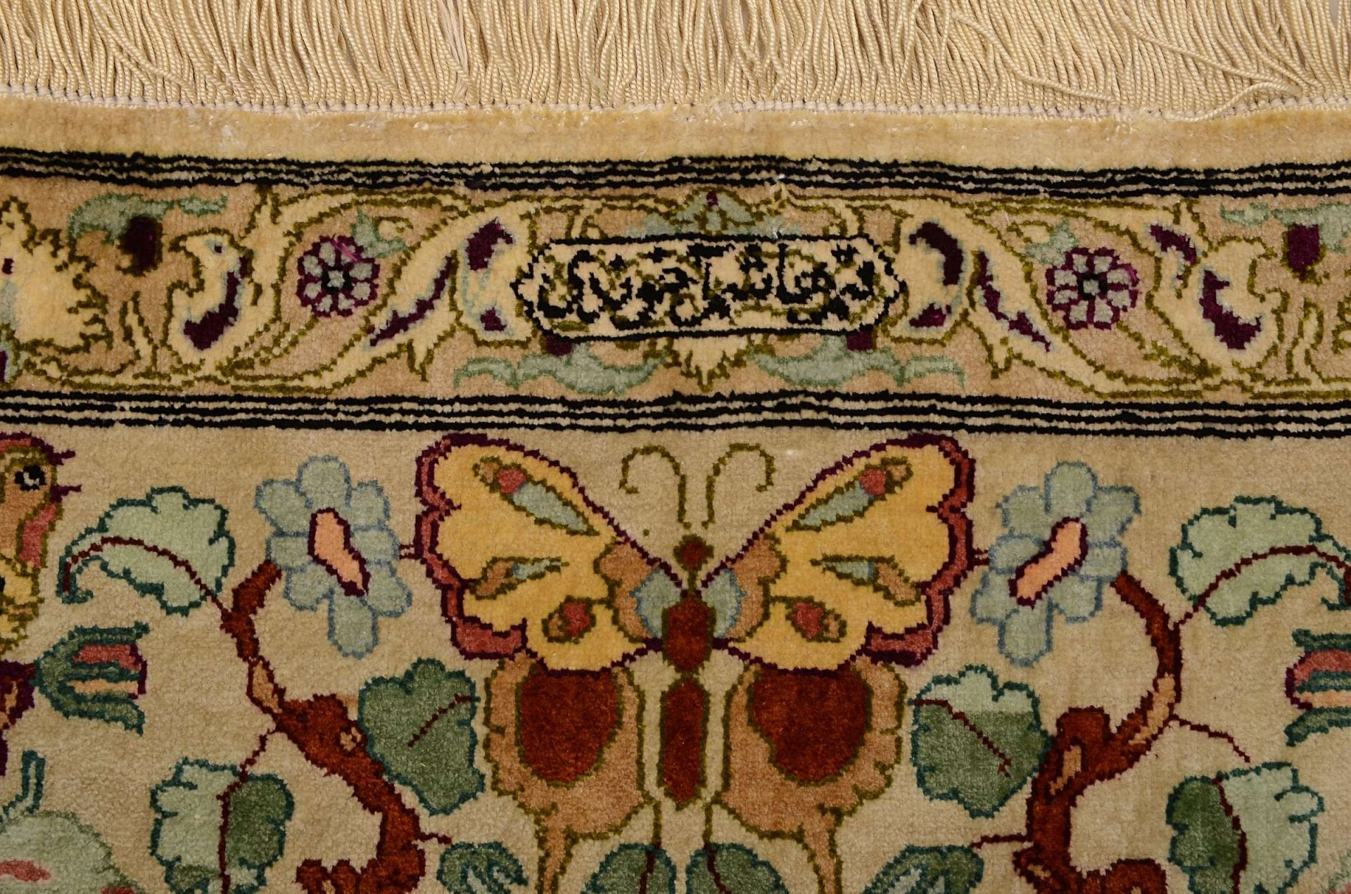 Antiker Ghom Perserteppich aus Iran, 136 × 197 cm