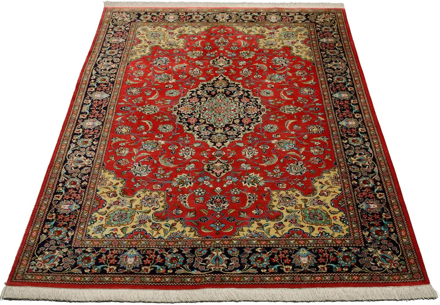 Handgeknüpfter Ghom Perserteppich 139 × 206 cm