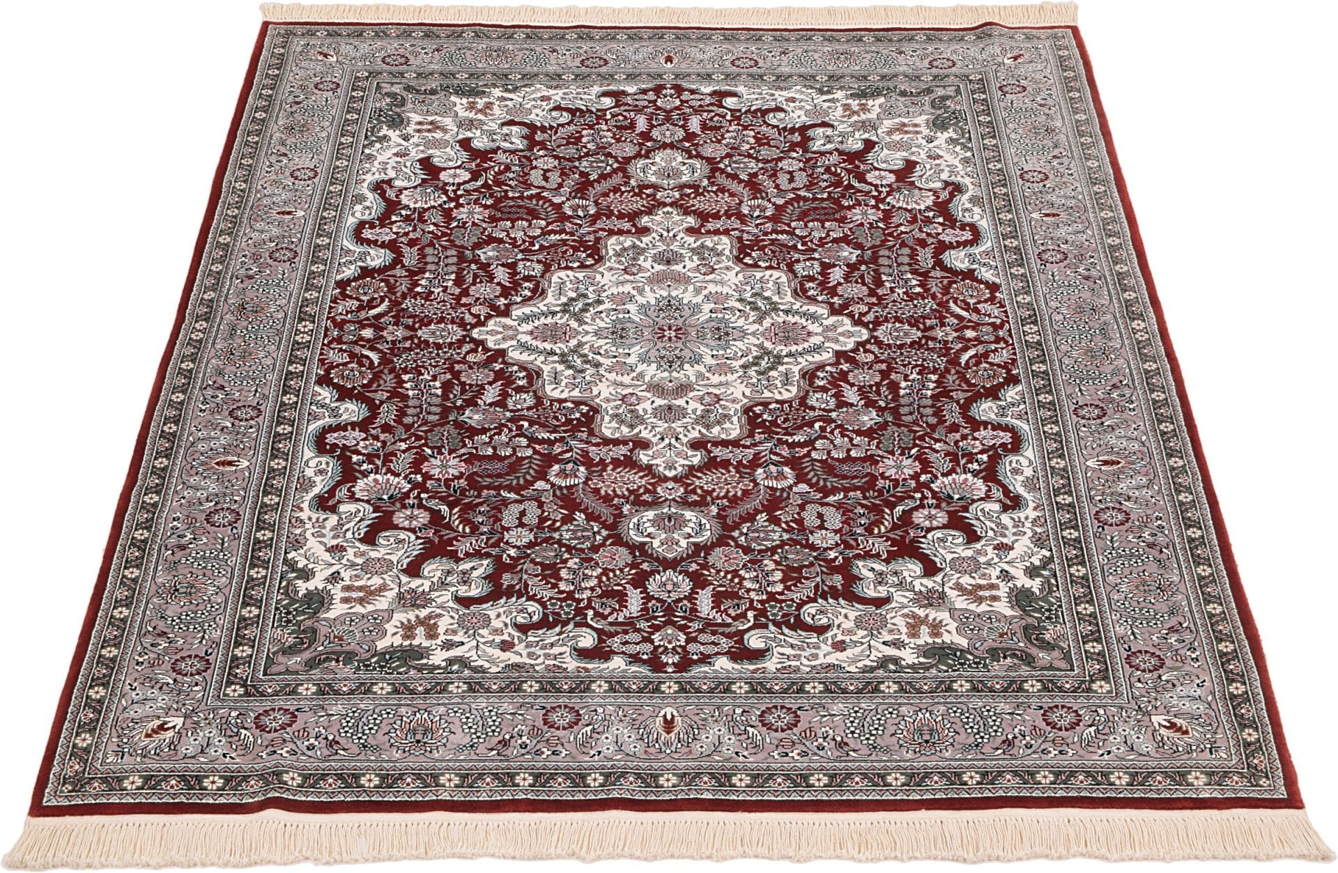 hereke-teppich-127-x-191cm-3000000-knoten-handgeknupft-1 Hereke Teppich 127 × 191 cm aus Wolle & Seide, handgeknüpft