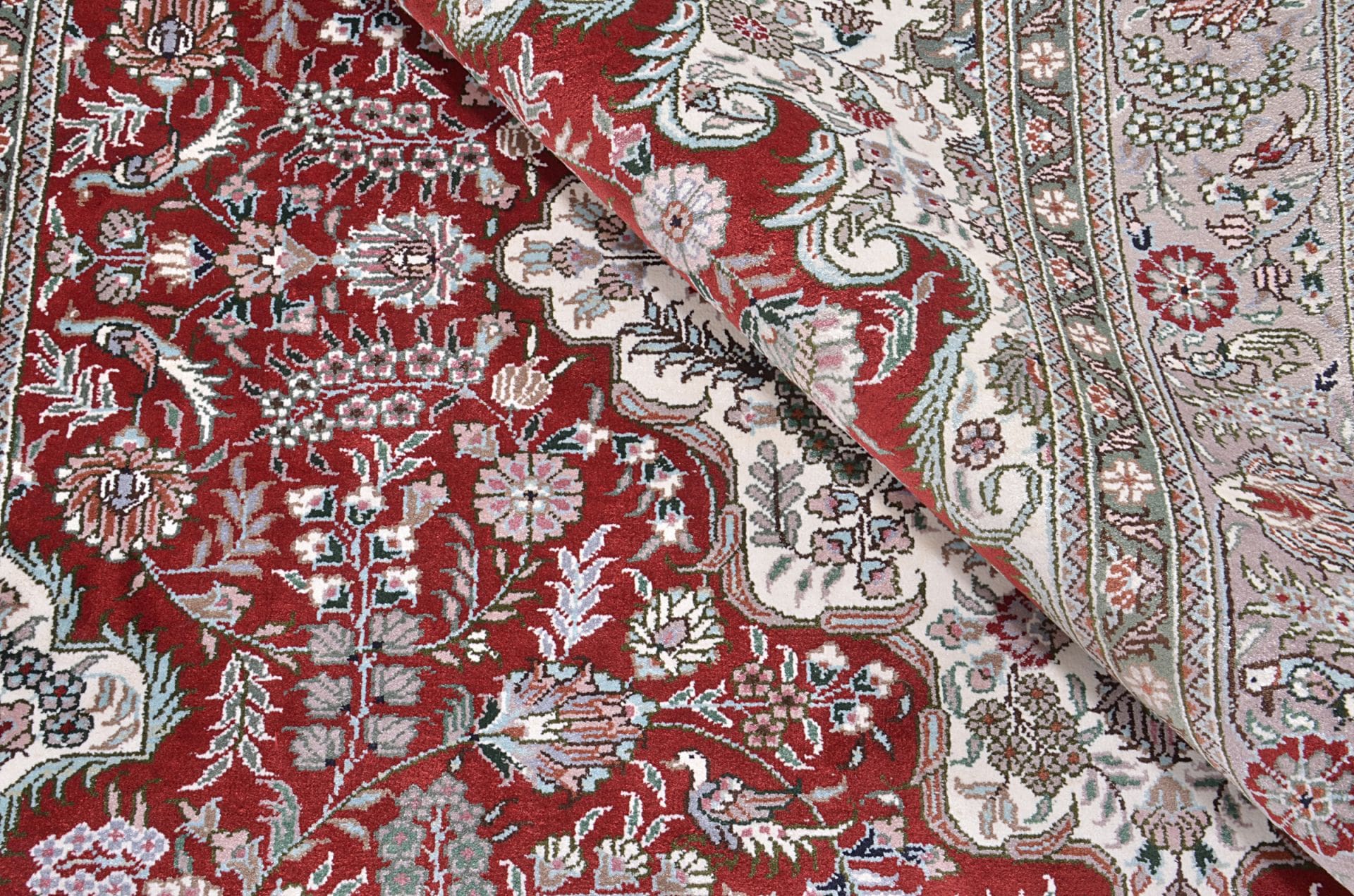 hereke-teppich-127-x-191cm-3000000-knoten-handgeknupft-4 Hereke Teppich 127 × 191 cm aus Wolle & Seide, handgeknüpft