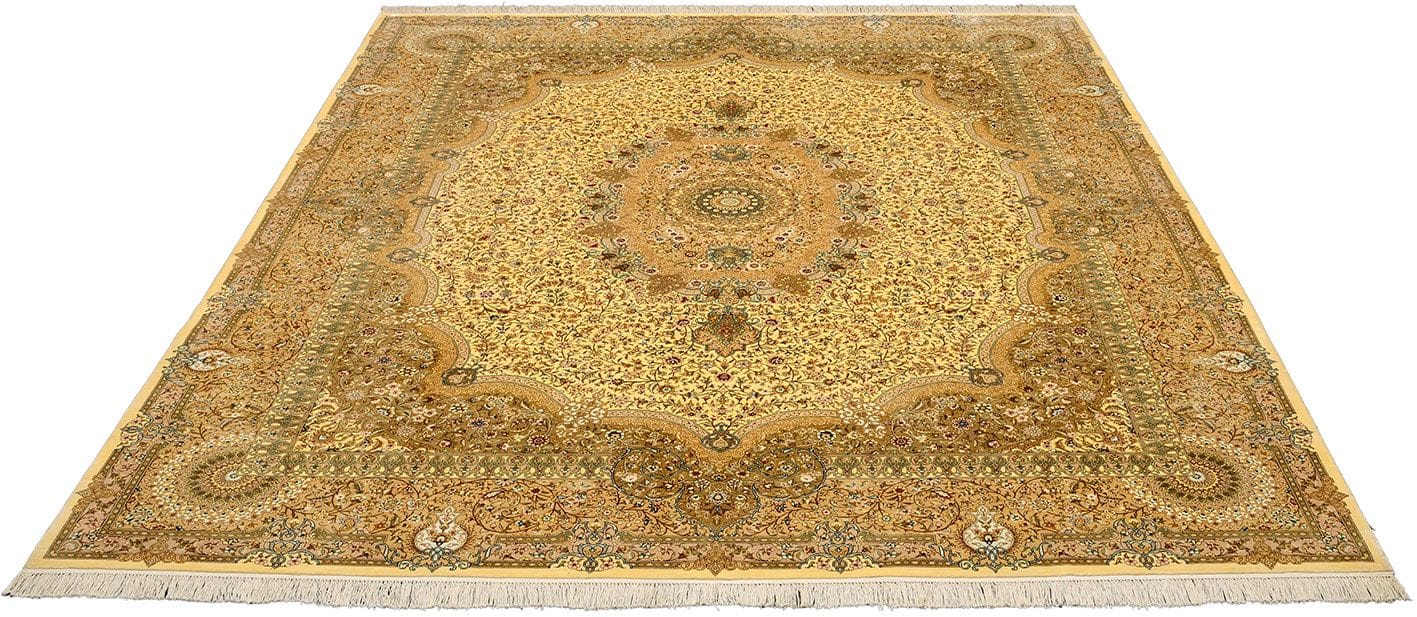 Hereke Teppich 249 × 311 cm aus Seide, handgeknüpft