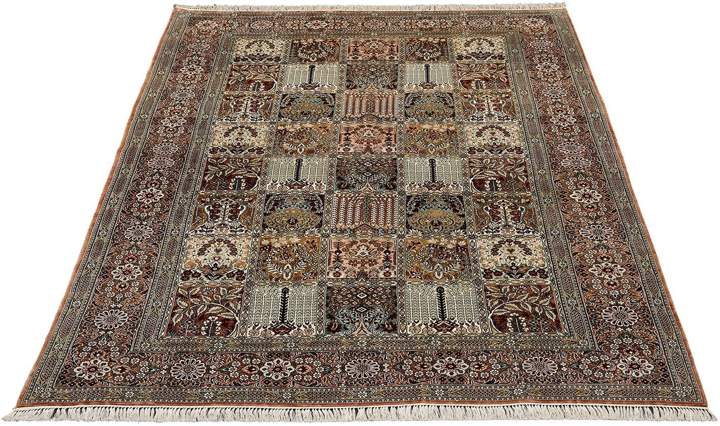 Handgeknüpfter Ghom Teppich, 155 × 241 cm, Seide