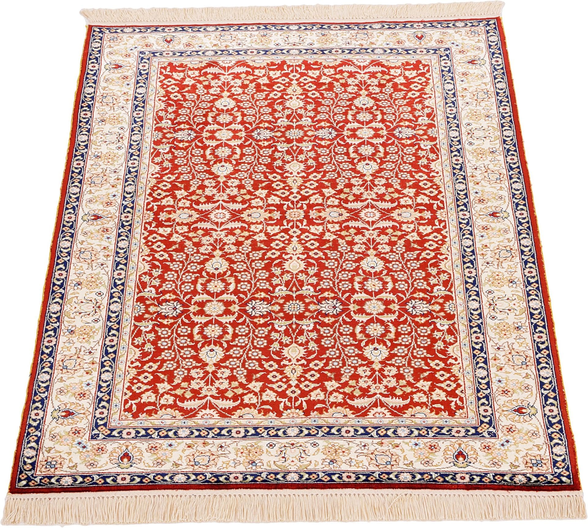 hereke-teppich-80-x-124-cm-3000000-knoten-seide-handgeknupft-2 Handgeknüpfter Hereke Teppich 80 × 124 cm