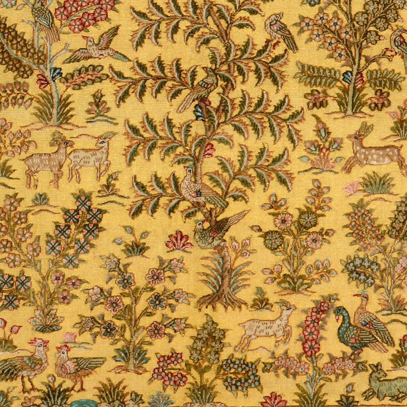 Hereke Teppich 127 × 178 cm aus Seide, handgeknüpft