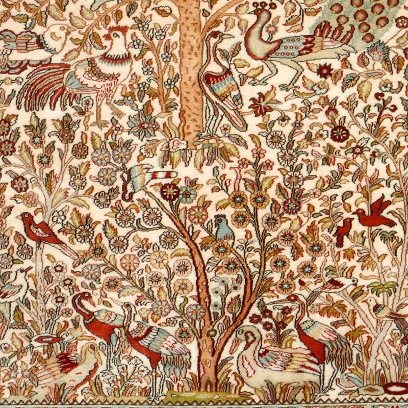 Handgeknüpfter Hereke Teppich, 127 × 185 cm, Seide