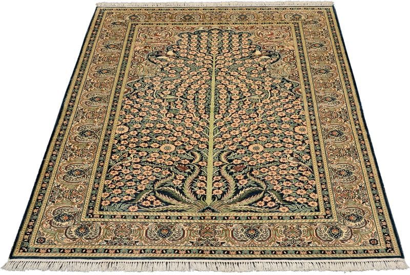 Handgeknüpfter Hereke Teppich, 130 × 191 cm, Seide