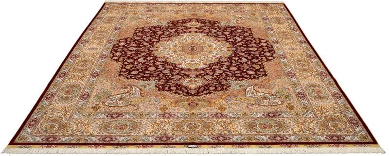 Hereke Teppich 277 × 371 cm aus Seide, handgeknüpft