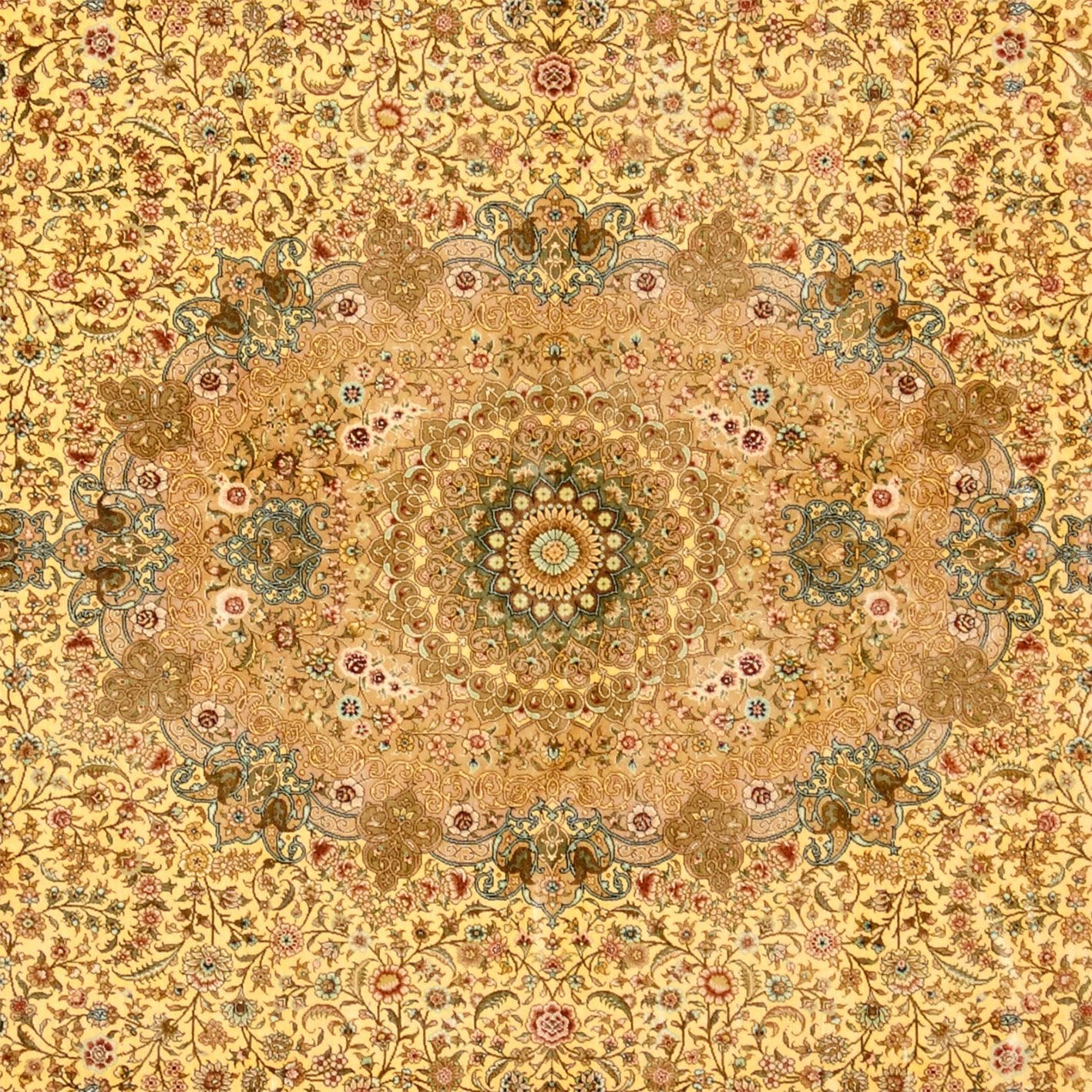 Hereke Teppich 250 × 311 cm aus Seide, handgeknüpft