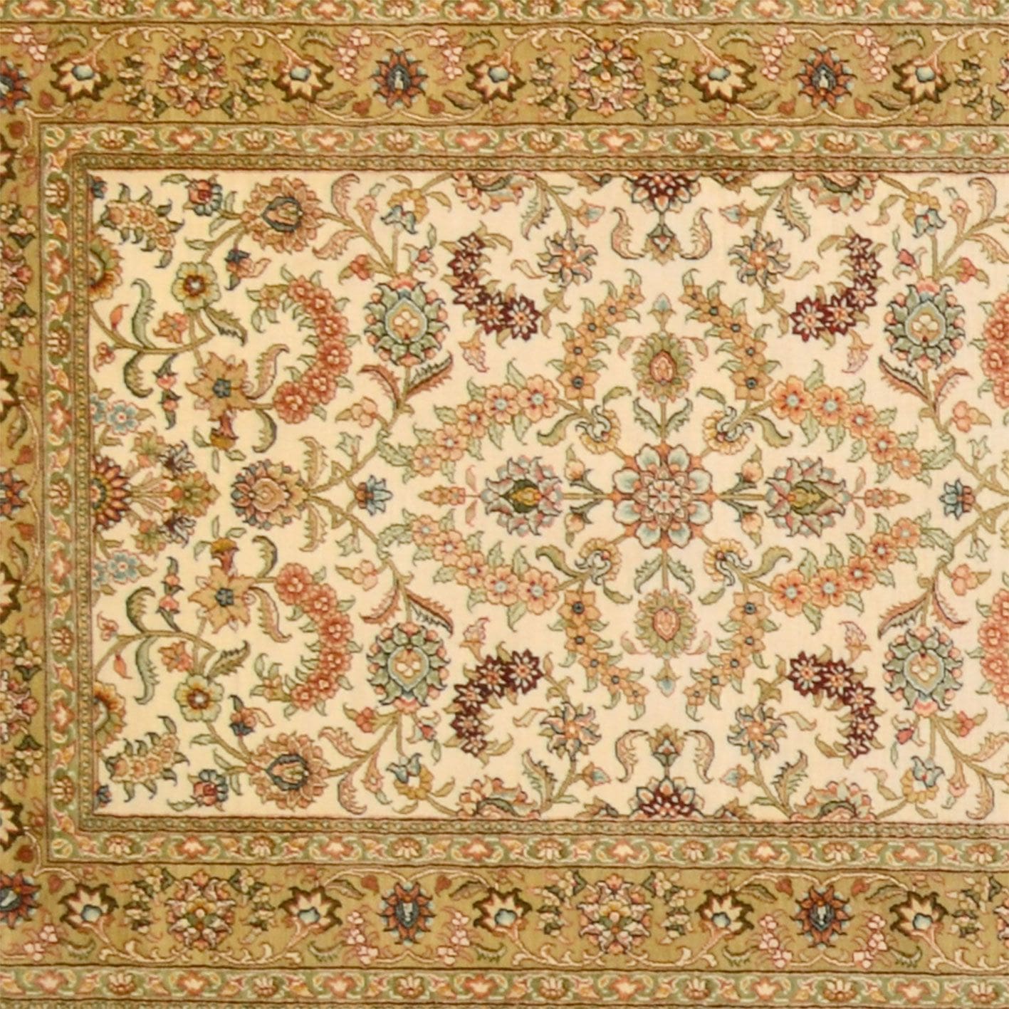 Hereke Teppich 81 × 368 cm aus Seide, handgeknüpft