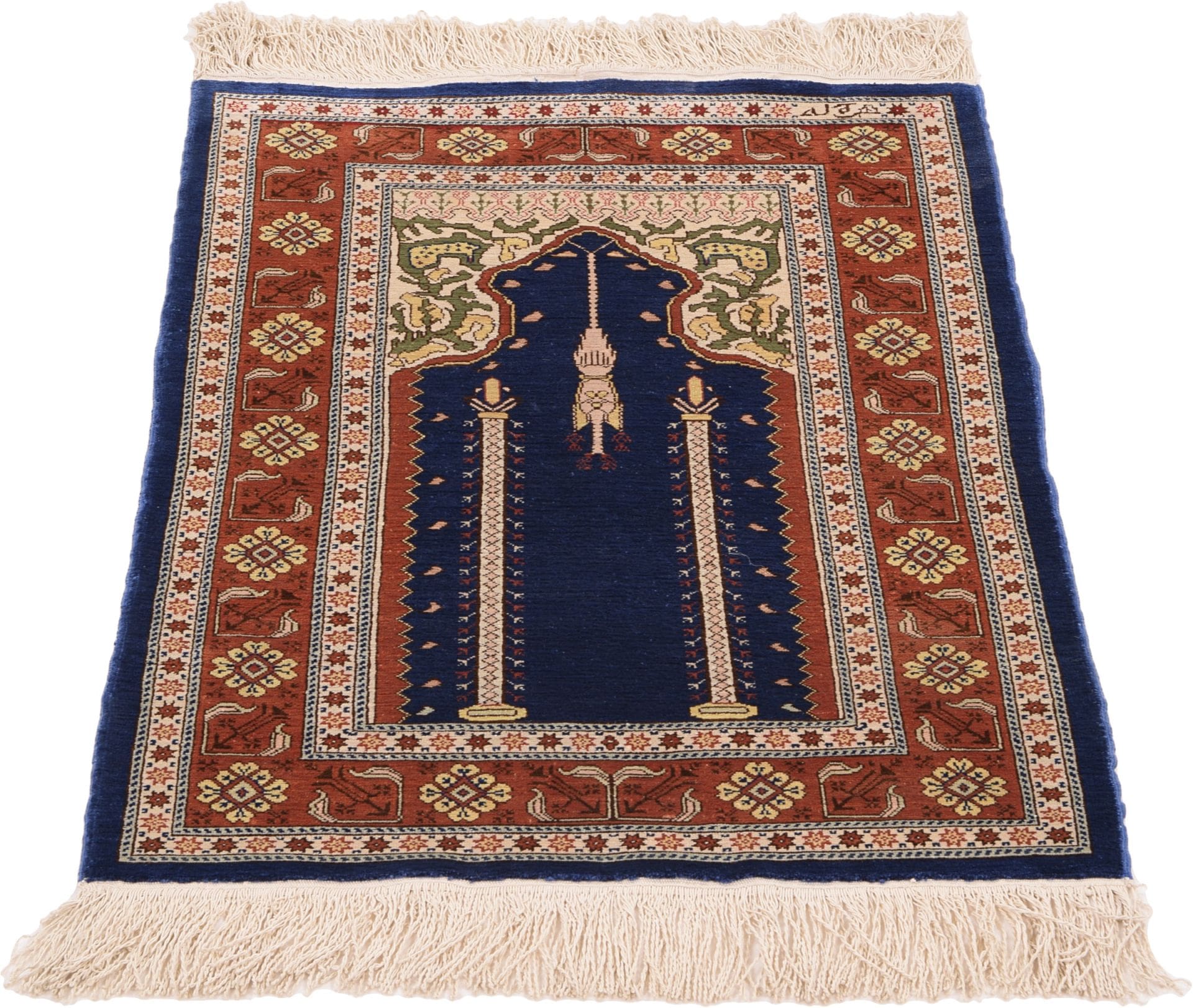 Hereke Orientteppich 52 × 74 cm aus Wolle, handgeknüpft