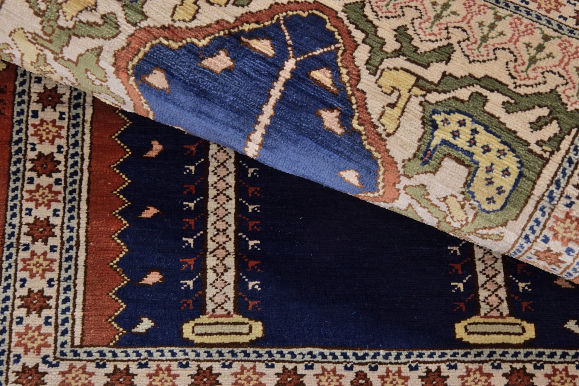 Hereke Orientteppich 52 × 74 cm aus Wolle, handgeknüpft