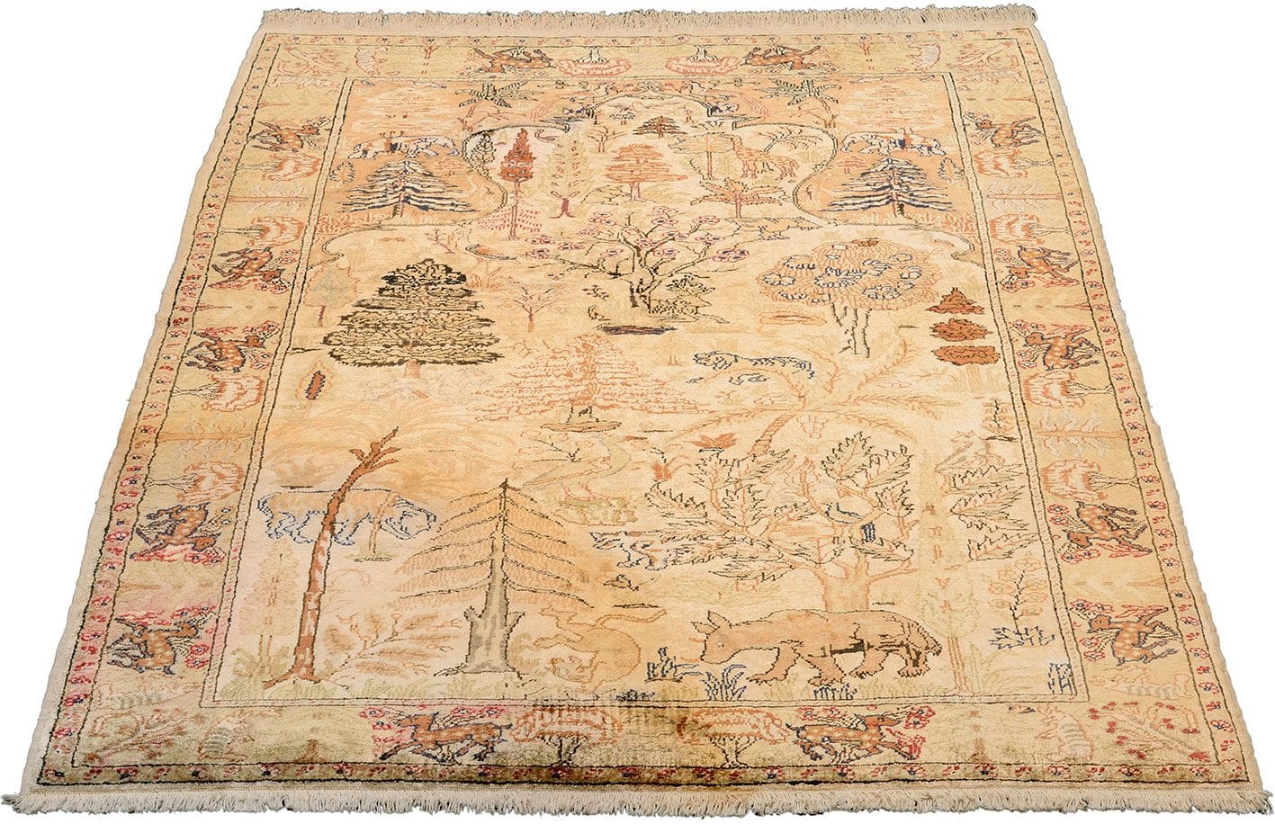 Kayseri Orientteppich 107 × 161 cm aus Seide, handgeknüpft