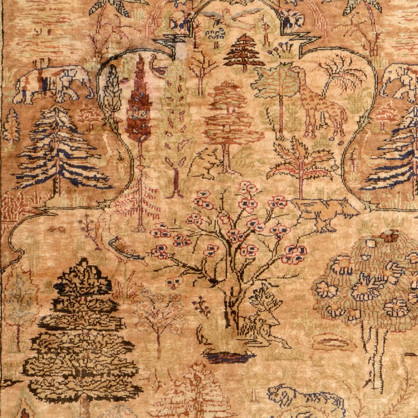 Kayseri Orientteppich 107 × 161 cm aus Seide, handgeknüpft