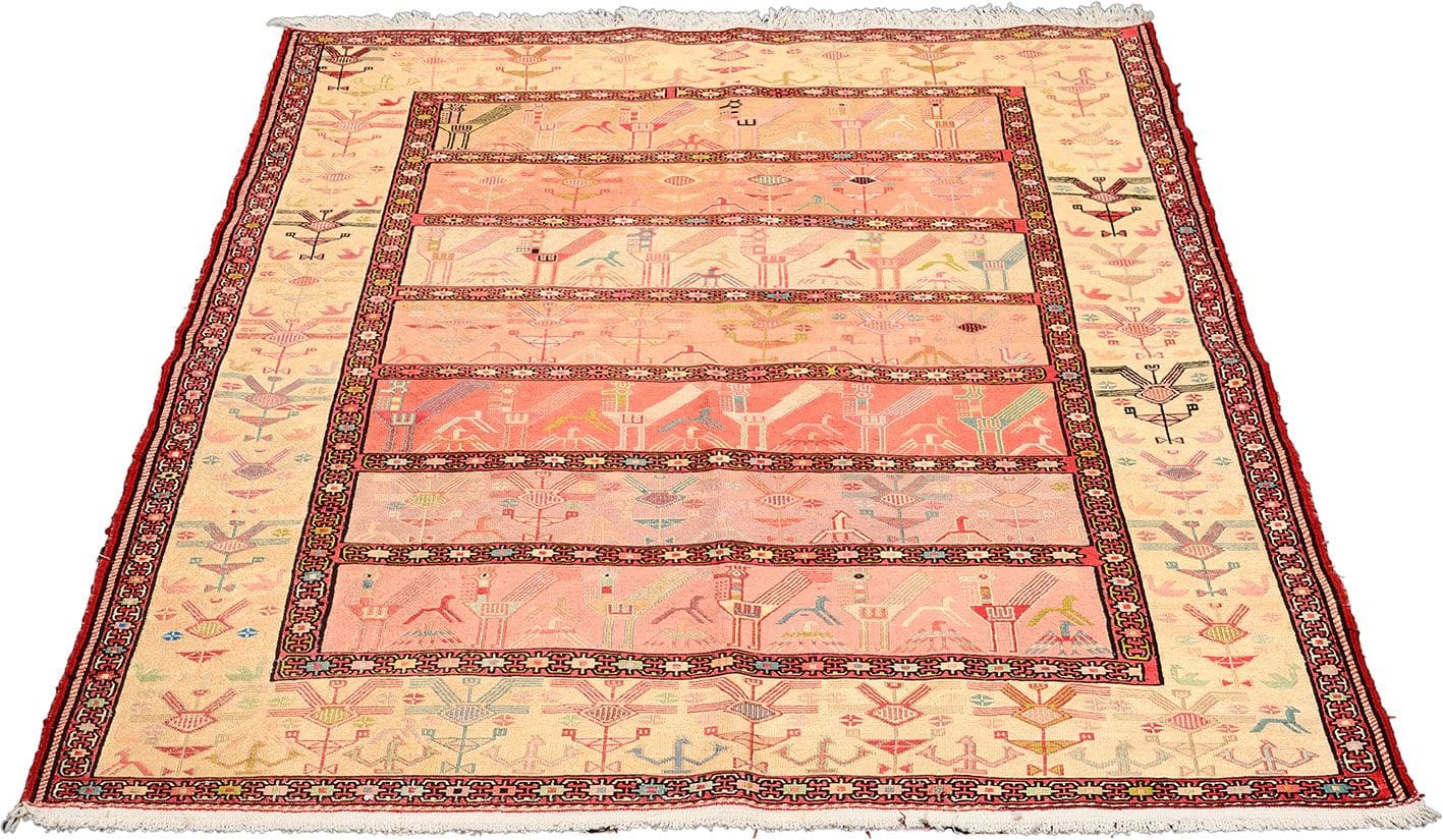 Handgewebter Kelim, 128 × 189 cm, Wolle
