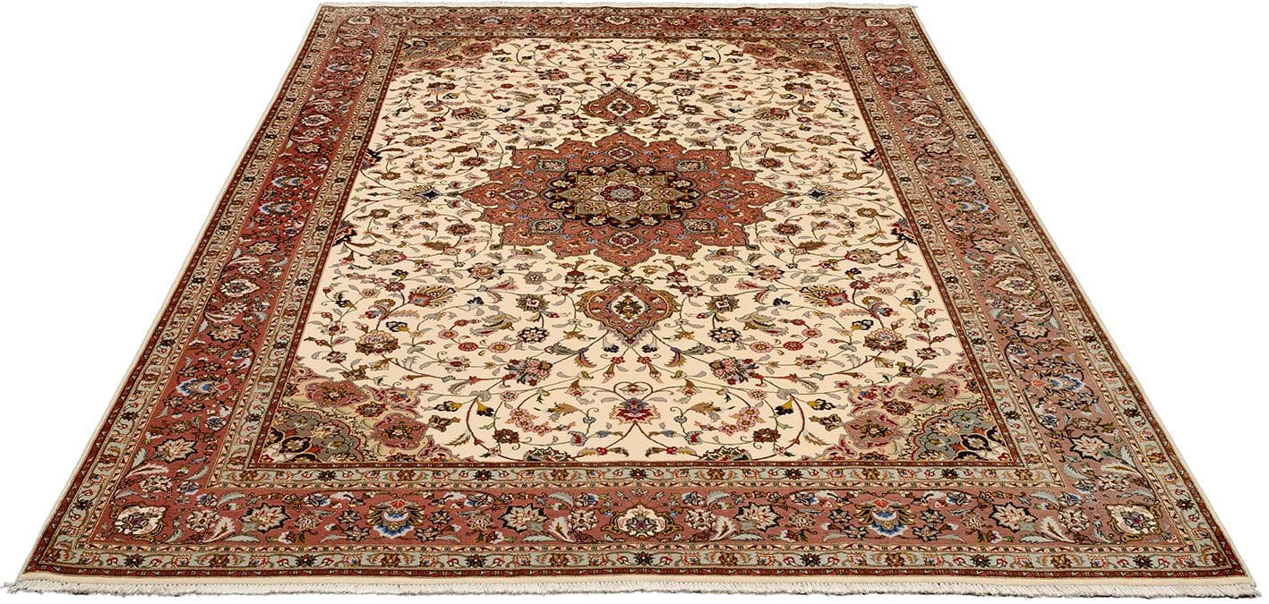 Handgeknüpfter Täbriz Perserteppich 206 × 308 cm