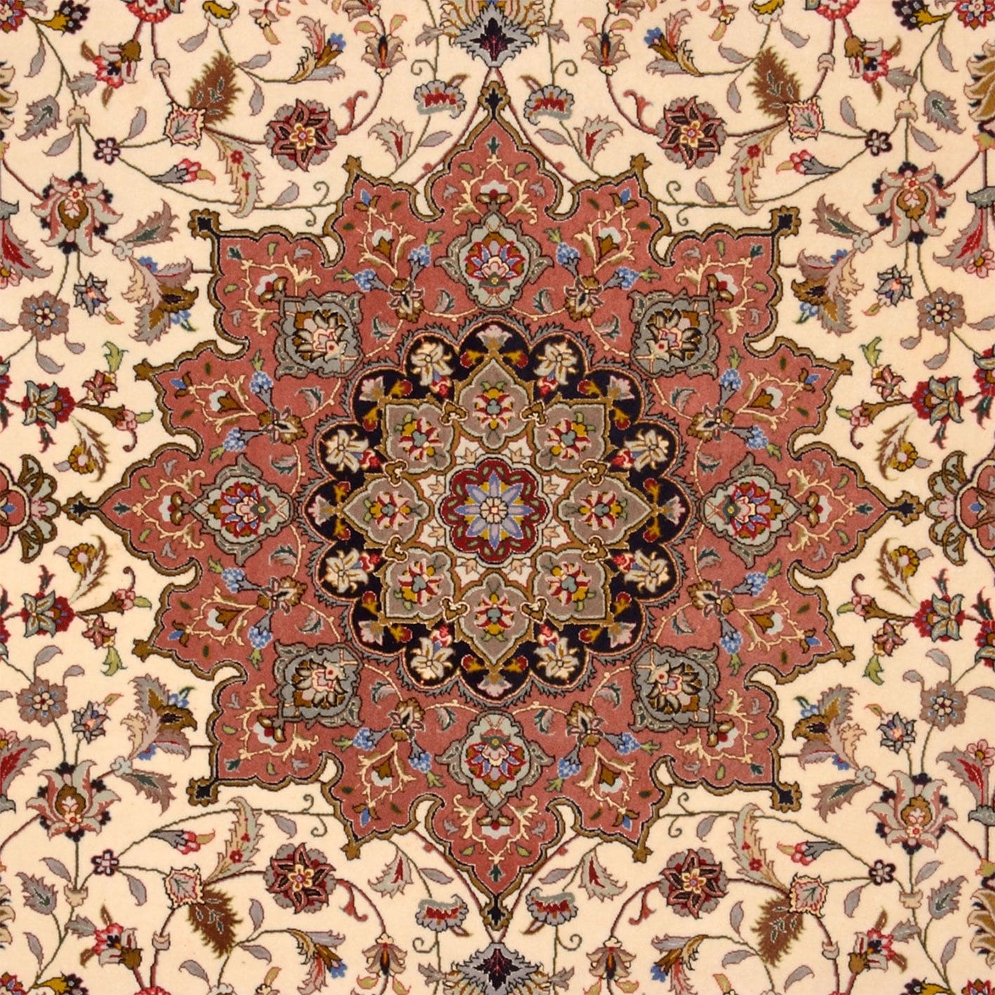 Handgeknüpfter Täbriz Perserteppich 206 × 308 cm