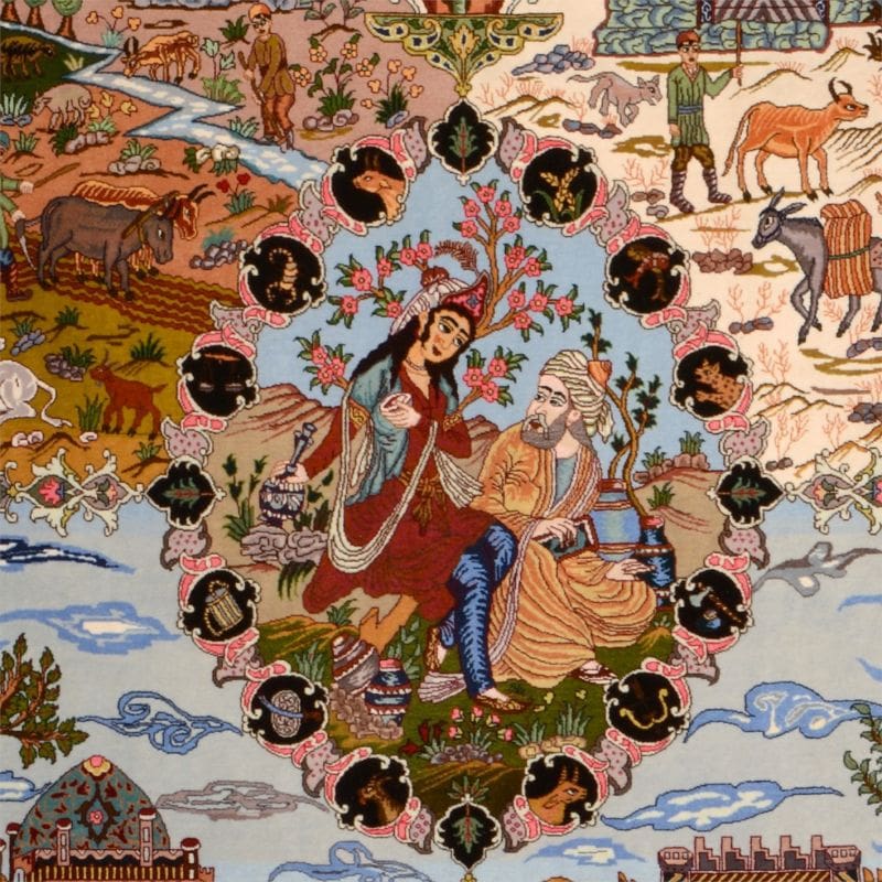 Täbriz Perserteppich aus Iran, 185 × 292 cm