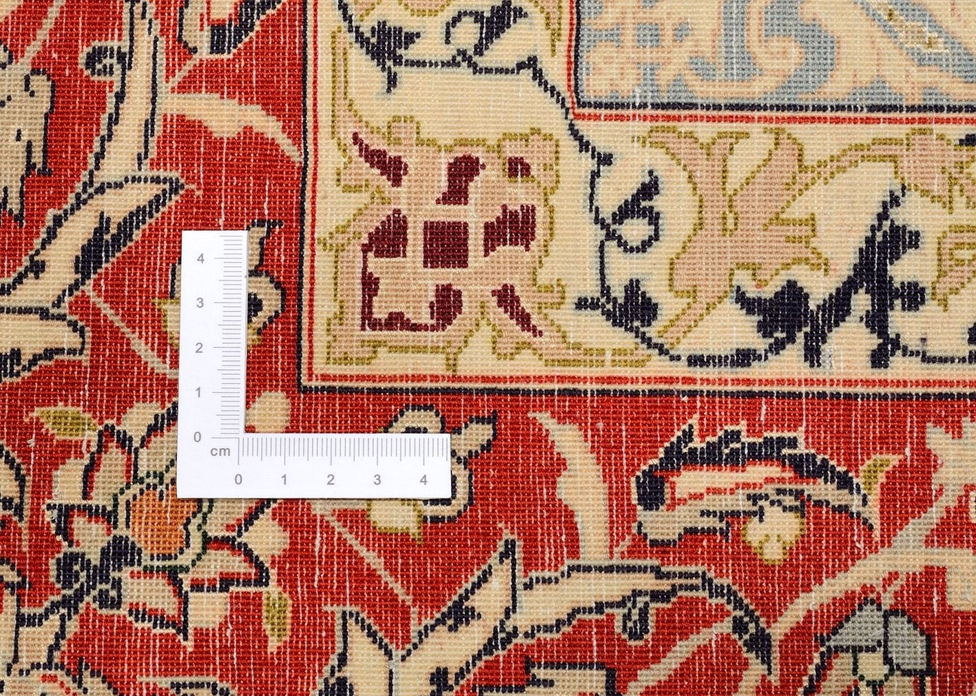 Handgeknüpfter Isfahan Perserteppich, 210 × 316 cm, Wolle & Seide