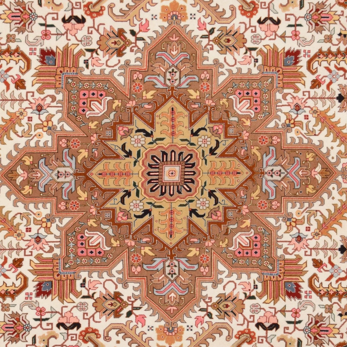 Handgeknüpfter Täbriz Perserteppich 212 × 313 cm