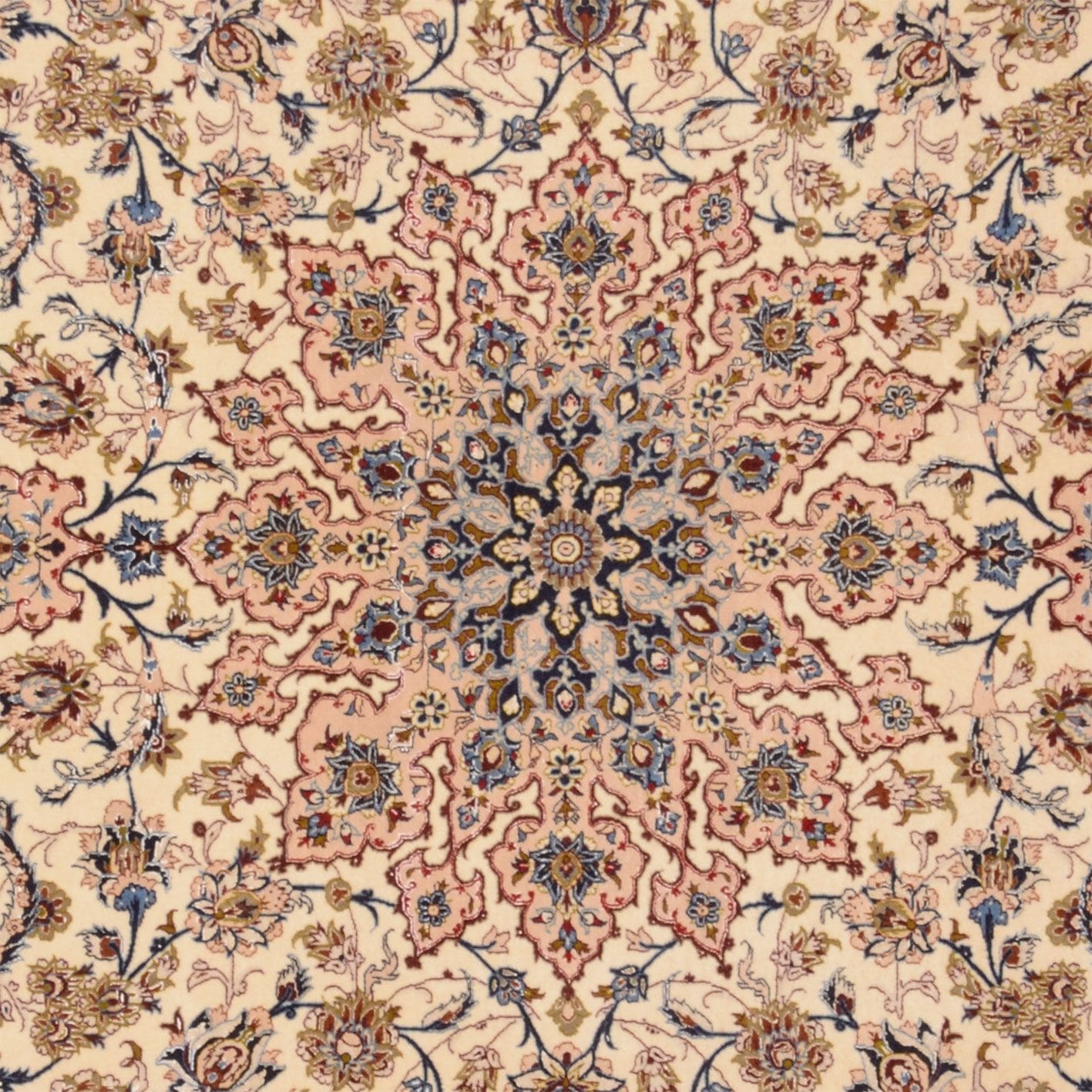 Isfahan Perserteppich 206 × 294 cm aus Wolle & Seide, handgeknüpft