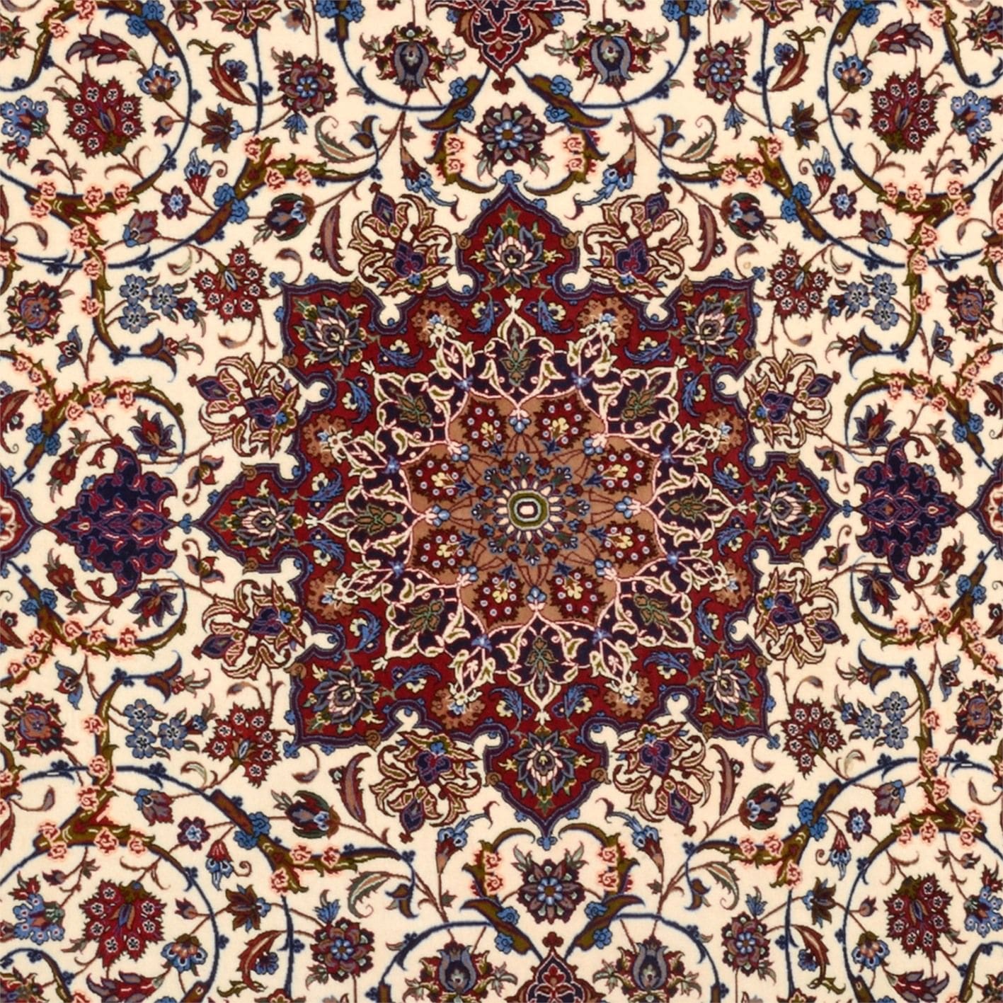 Isfahan Perserteppich 259 × 366 cm aus Wolle & Seide, handgeknüpft