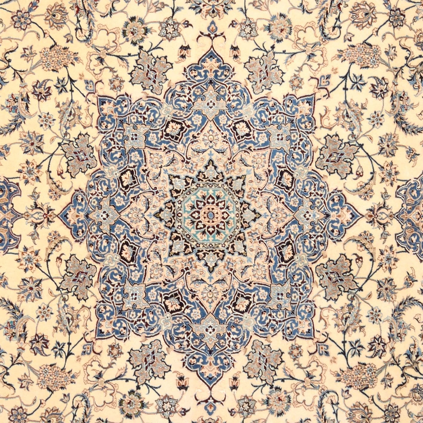 Handgeknüpfter Nain Perserteppich, 324 × 410 cm, Wolle & Seide