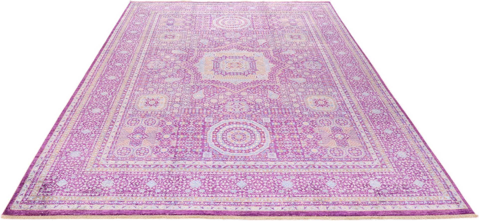Handgeknüpfter Mamluk Orientteppich, 256 × 355 cm, Wolle