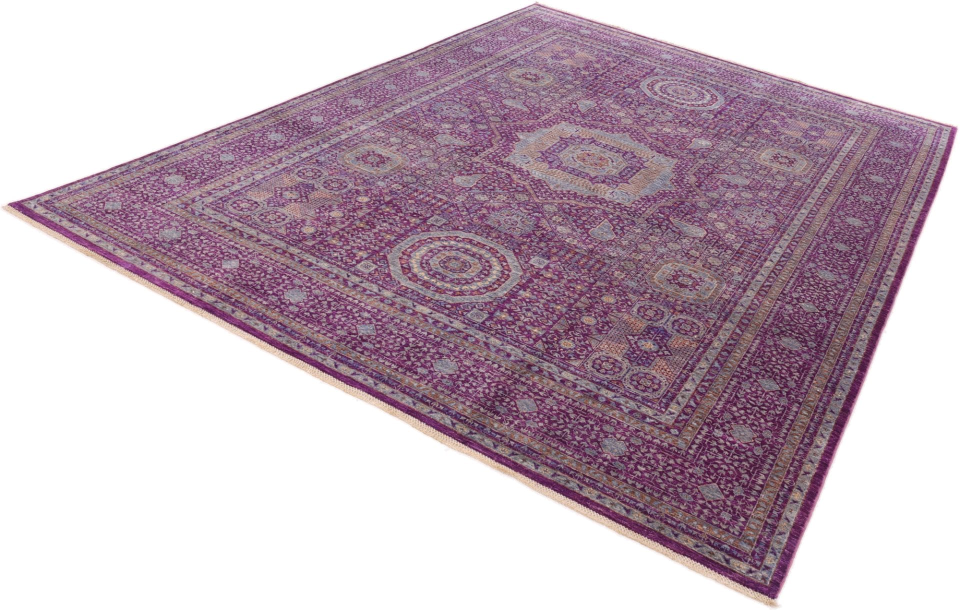 Handgeknüpfter Mamluk Orientteppich, 256 × 355 cm, Wolle